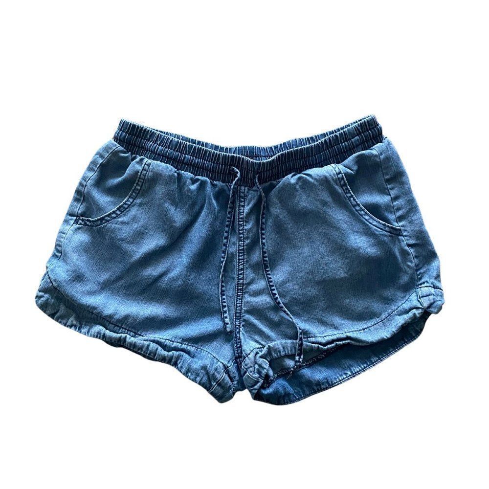Universal Thread Loose Fitting Denim Drawstring Shorts - Size Small